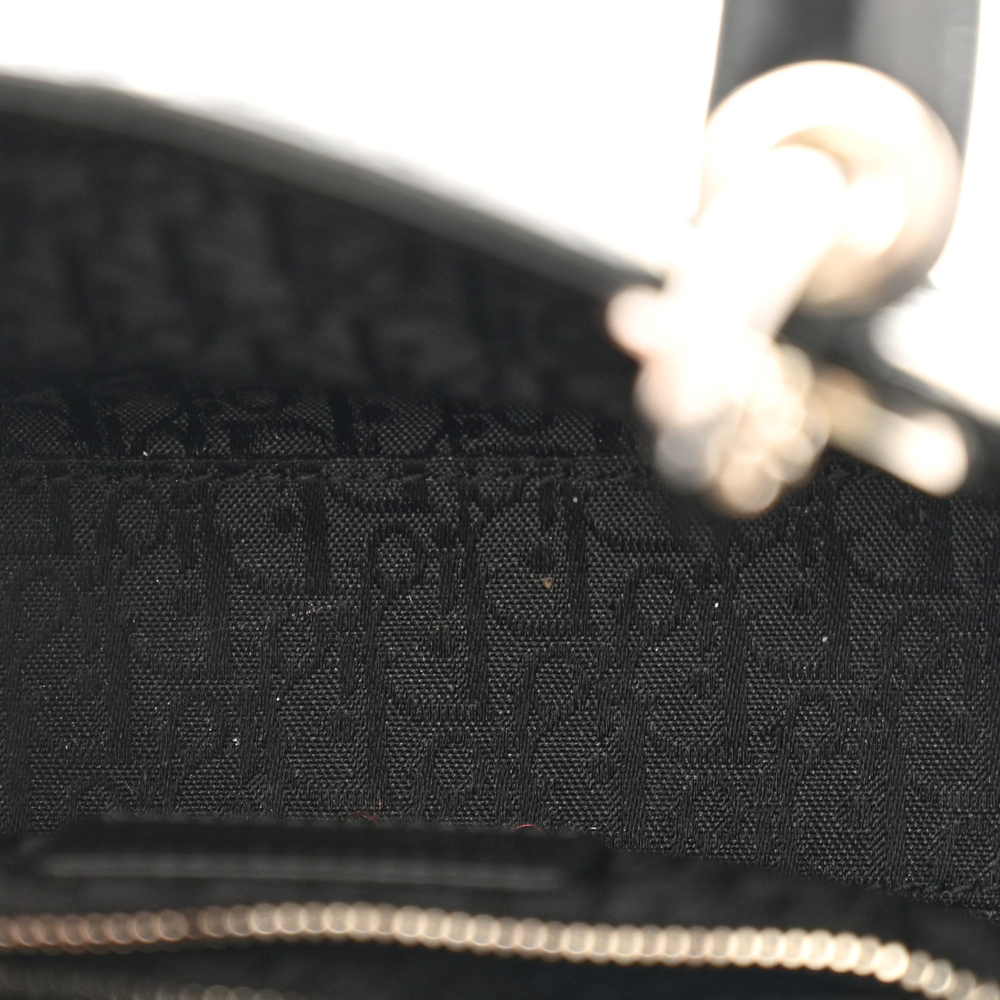 Patent Cannage Mini Lady Dior Black