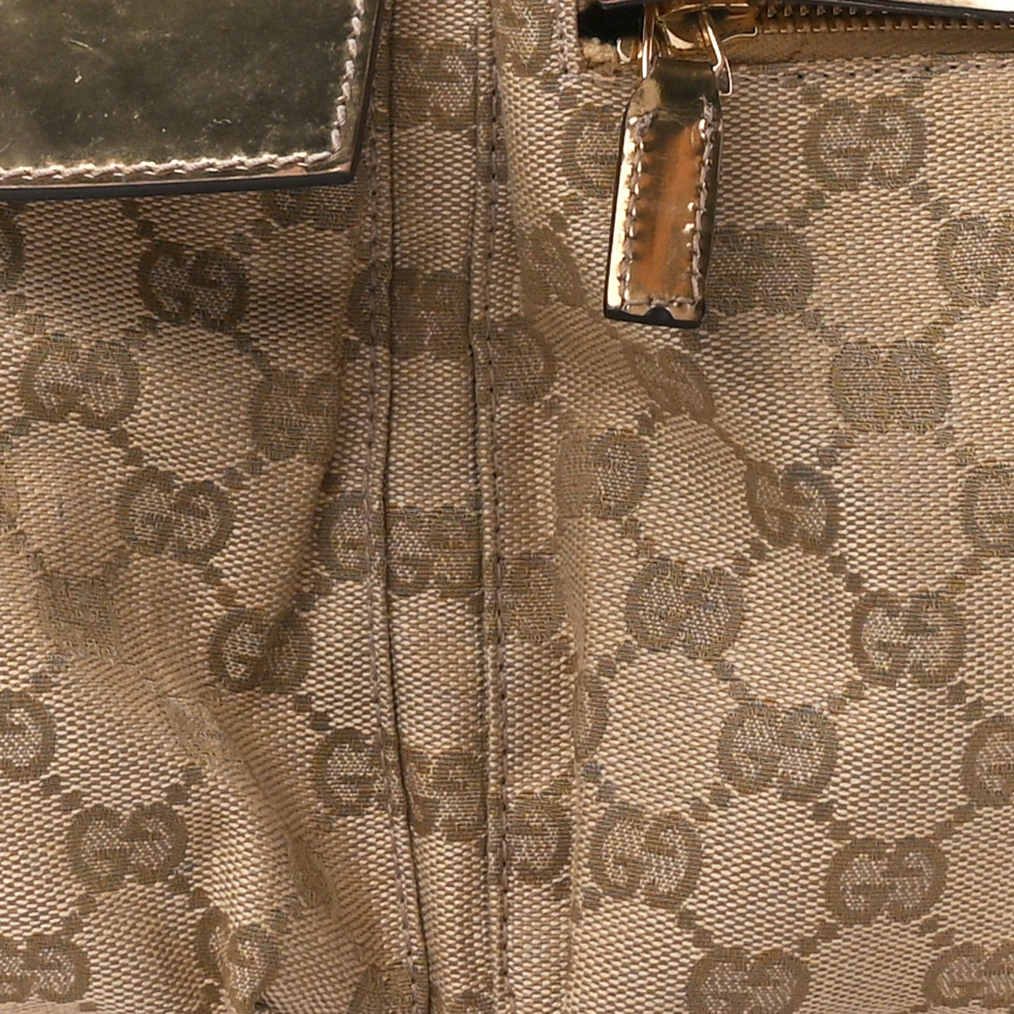 GG Monogram Web Double Pocket Belt Bag Gold Pink