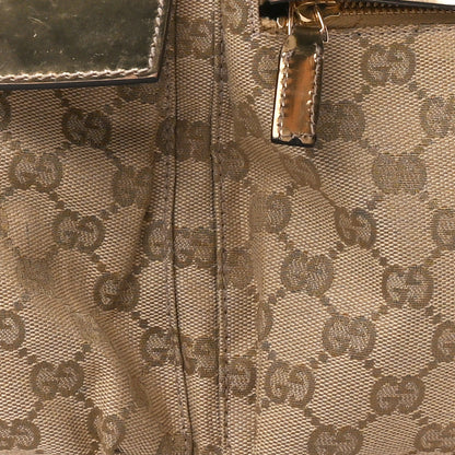 Gucci GG Monogram Web Double Pocket Belt Bag Gold Pink 12 of 17