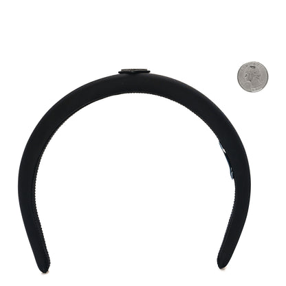 Prada Re-Nylon Metal Triangle Logo Headband Black 2 of 5