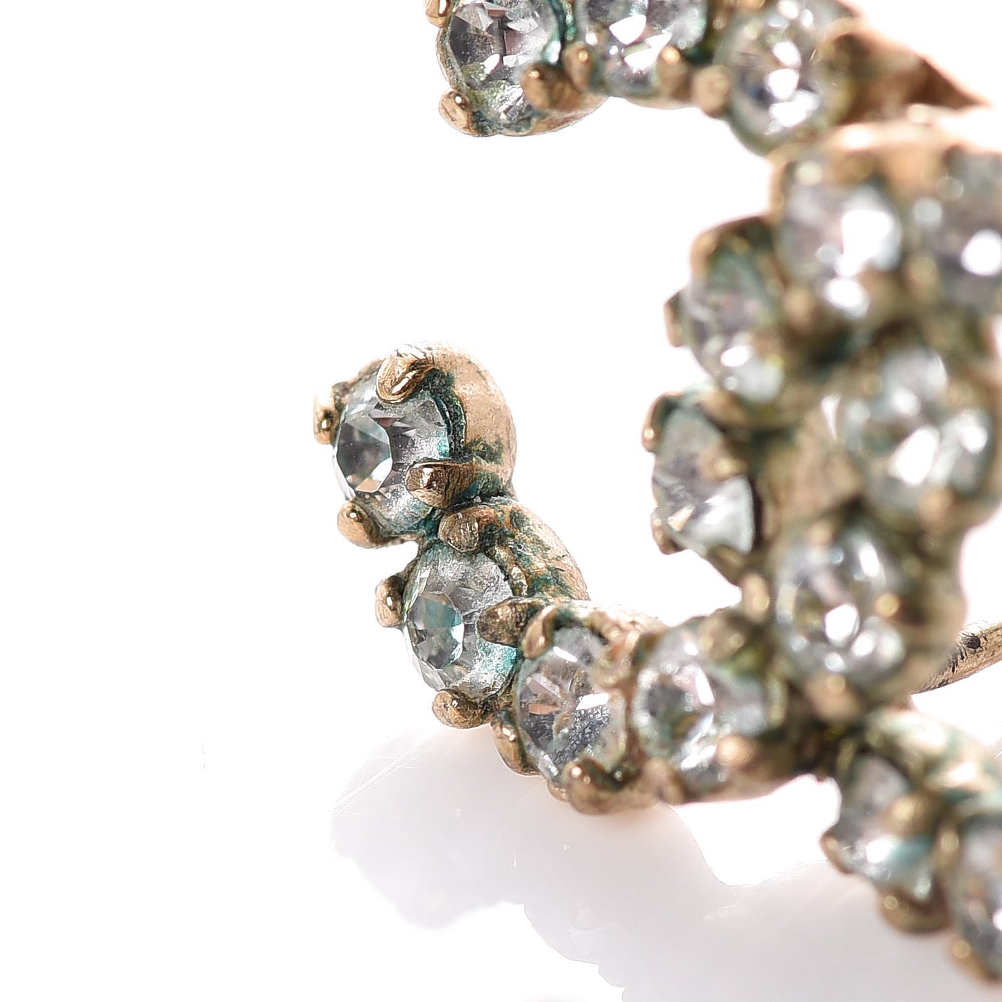 Crystal CC Earrings Gold