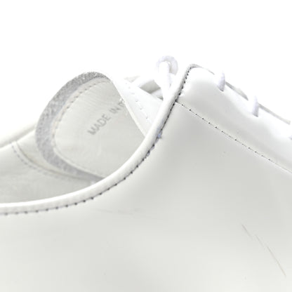 Prada Spazzolato Calzature Donna Triangle Logo 50mm Derby Loafers 38.5 White 38.5 White 10 of 10