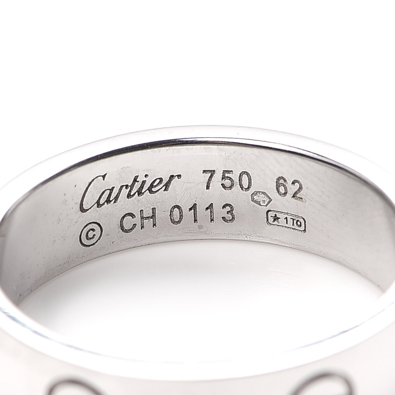 Cartier 18K White Gold 5.5mm LOVE Ring 62 10 4 of 4