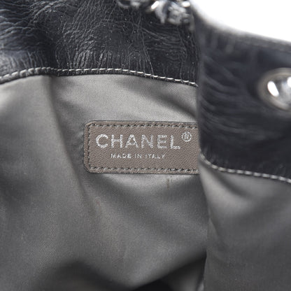 Chanel Vinyl Quilted Melrose Degrade Tote Black 6 of 14