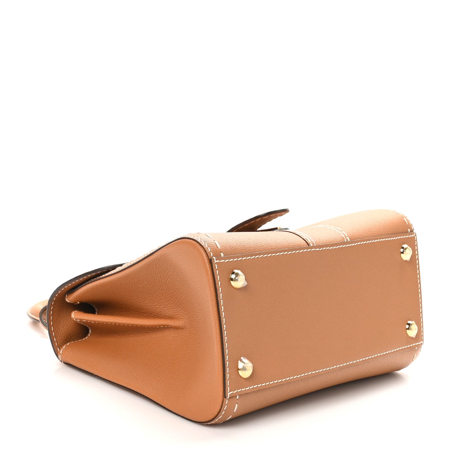 Grained Rodeo Calfskin Surpique PM Brillant Satchel Vegetal Ivory