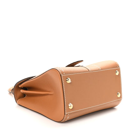 Delvaux Grained Rodeo Calfskin Surpique PM Brillant Satchel Vegetal Ivory 5 of 11