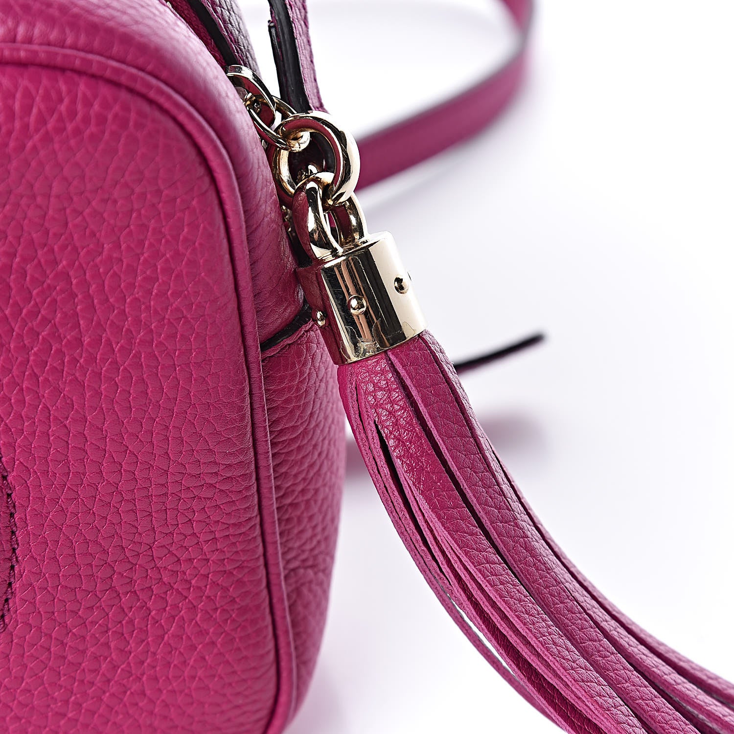 Gucci Pebbled Calfskin Small Soho Disco Bag Bright Bougainvillea 12 of 12
