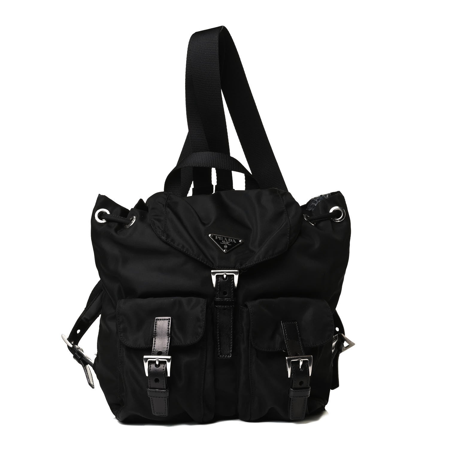 Prada Tessuto Nylon Small Backpack Black 1 of 16