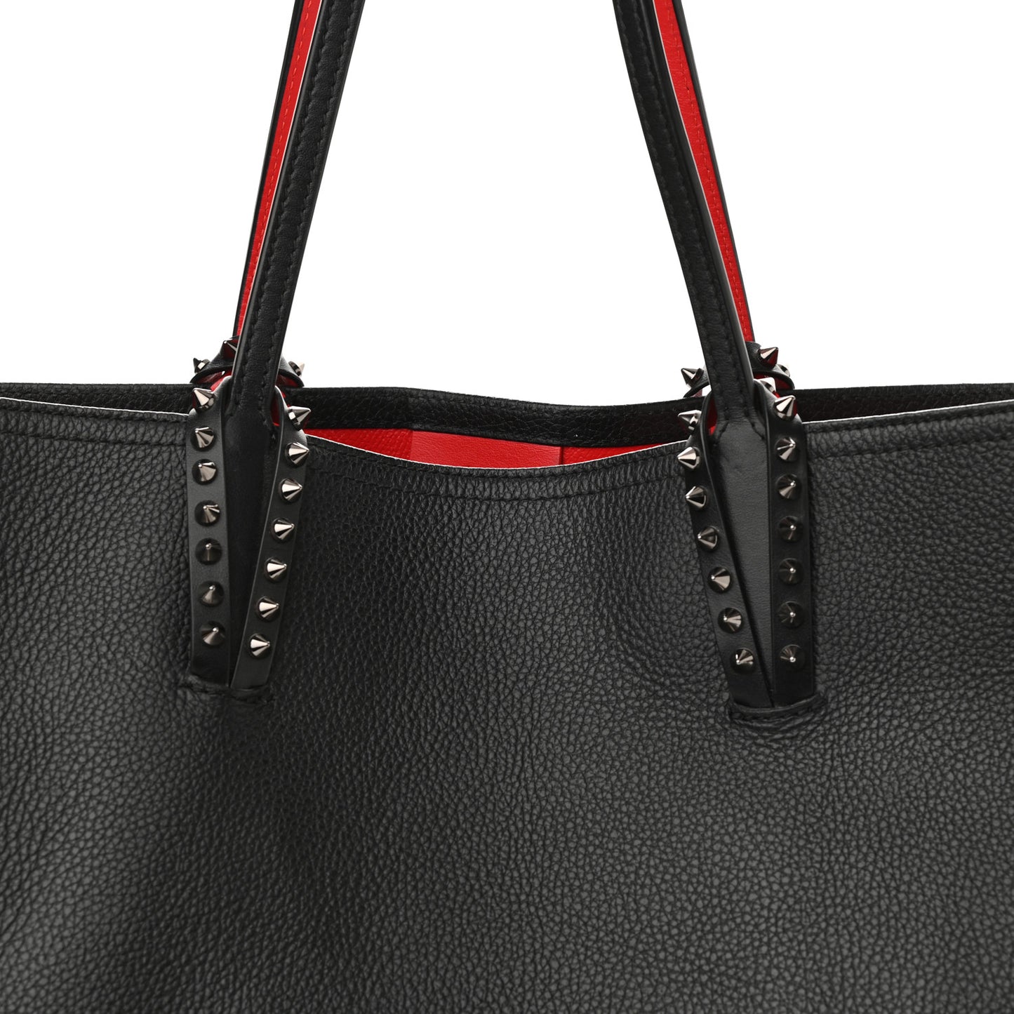 Calfskin Spikes East West Cabata Tote Black