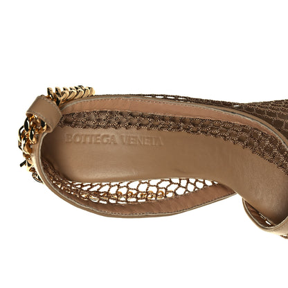 Bottega Veneta Mesh Nappa Chunky Chain Sandals 36 Beige Pony 7 of 8