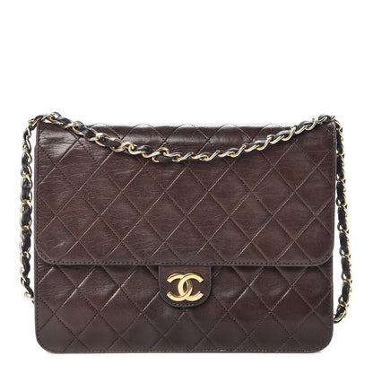 Chanel Lambskin Quilted Small Single Flap Brown 1 of 14