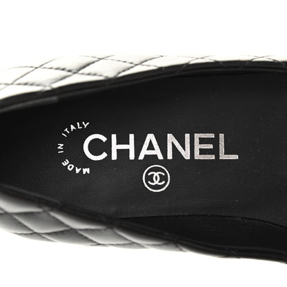 Chanel Lambskin Quilted CC Cap Toe Ballerina Flats 39 Black 35 Black 12 of 18