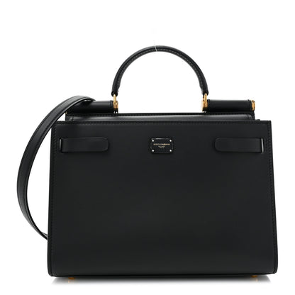 Dolce & Gabbana Calfskin Miss Sicily Satchel Black 1 of 16