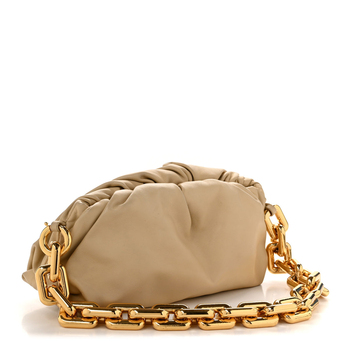 Bottega Veneta Calfskin The Pouch Chain Almond 3 of 10