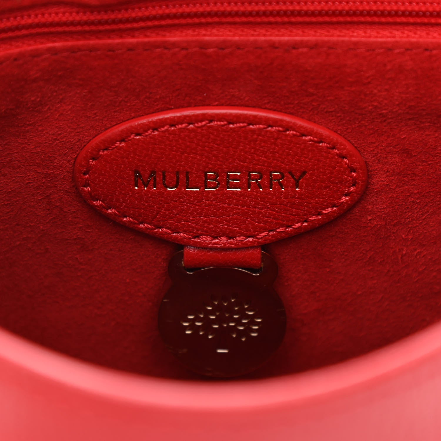 Mulberry Glossy Goatskin Small Lily Flap Red 6 of 13