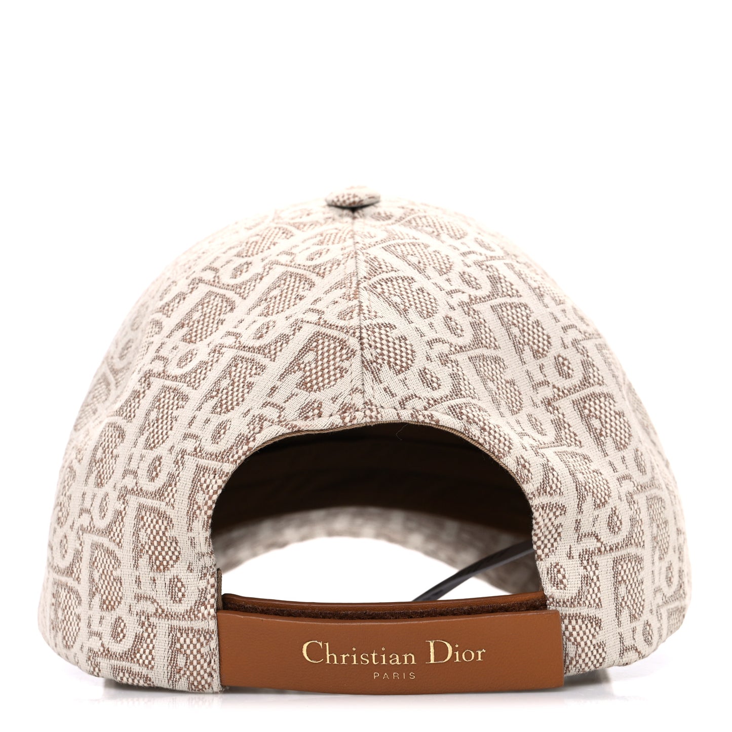 Cotton Oblique Jacquard Baseball Cap 58 Beige