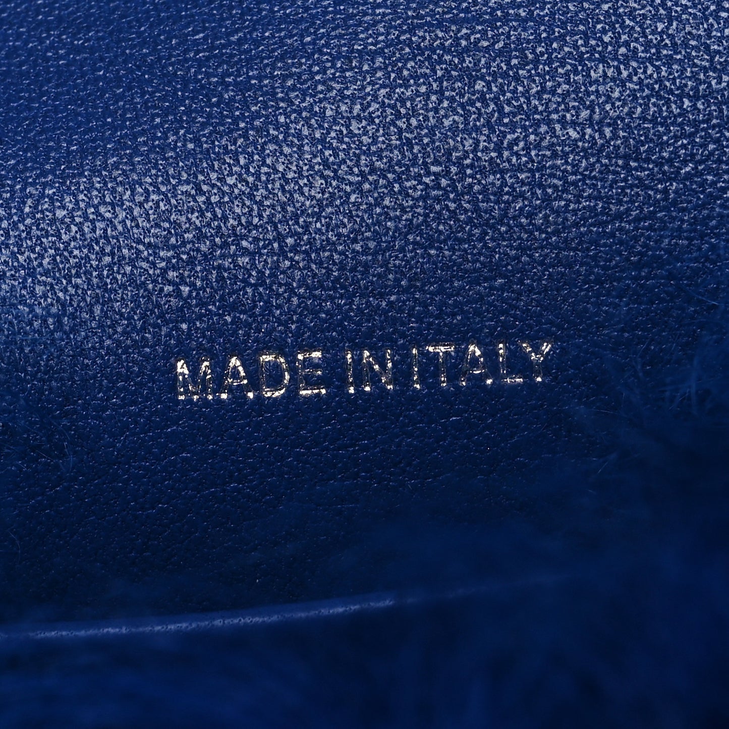 Shearling Lambskin CC Hook Card Holder Blue