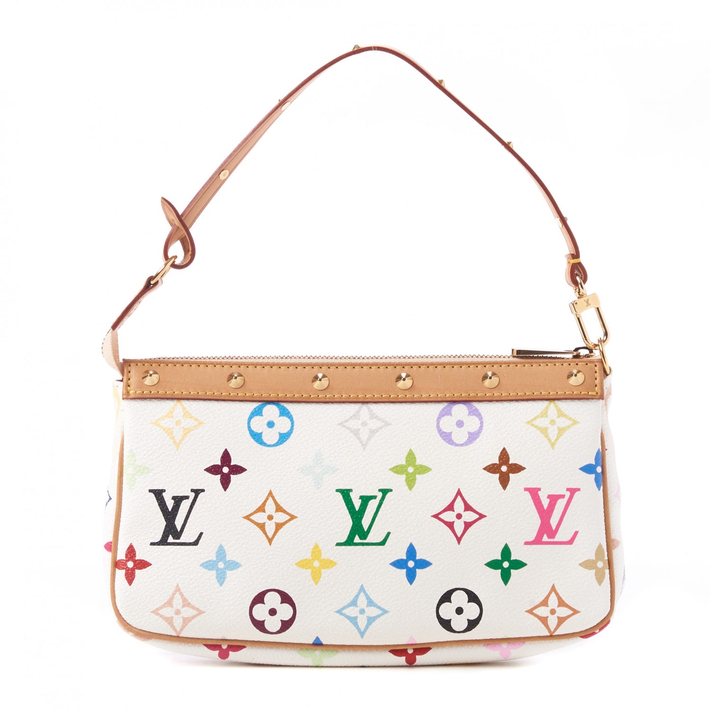 Monogram Multicolor Pochette Accessories White