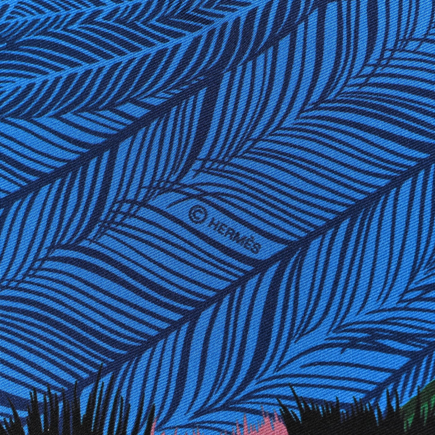 Silk Zebra Pegasus Maxi Twilly Corail Vieux Rose Bleu