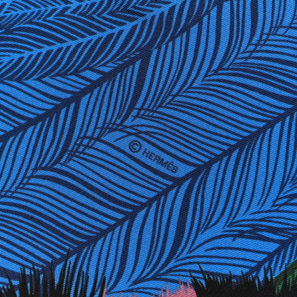 Hermes Silk Zebra Pegasus Maxi Twilly Corail Vieux Rose Bleu 4 of 4