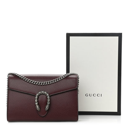 Gucci Dollar Calfskin Crystal Mini Dionysus Chain Wallet Vintage Bordeaux 11 of 11