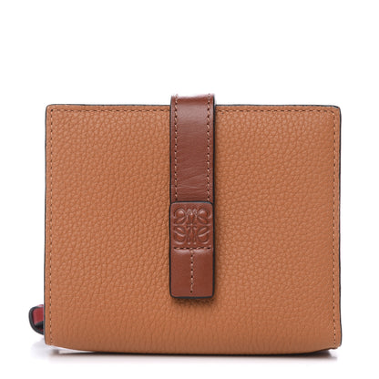 Loewe Grained Calfskin Compact Zip Wallet Light Caramel Pecan 1 of 9