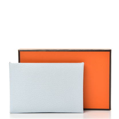 Hermes Chevre Mysore Calvi Card Case Bleu Brume 8 of 8