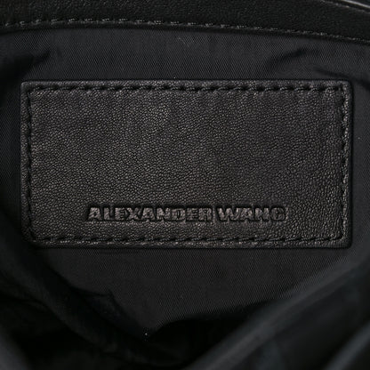Alexander Wang Lambskin Marti Backpack Bag Washed Black Rhodium Hardware 7 of 9