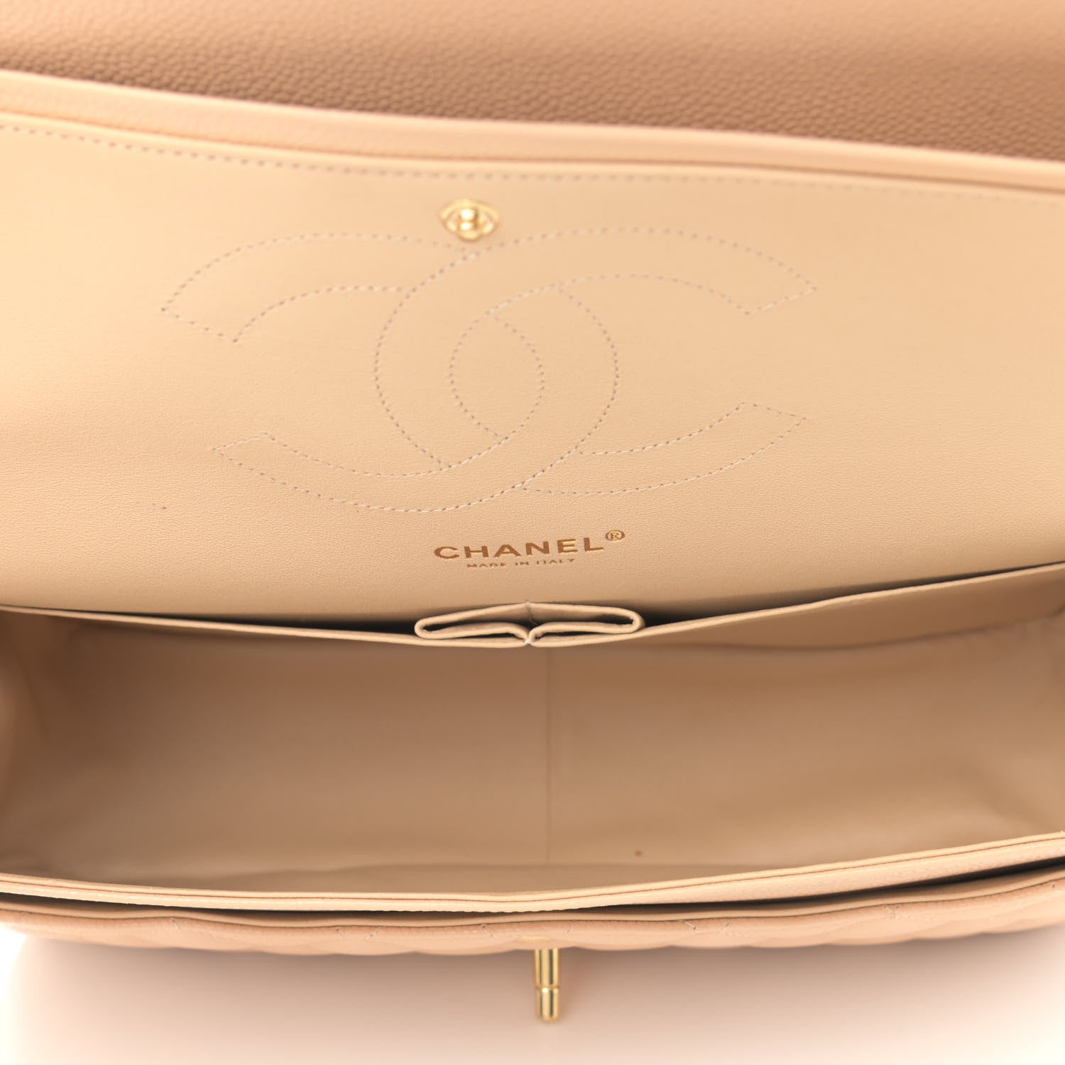 Chanel Caviar Quilted Jumbo Double Flap Beige Clair 5 of 12