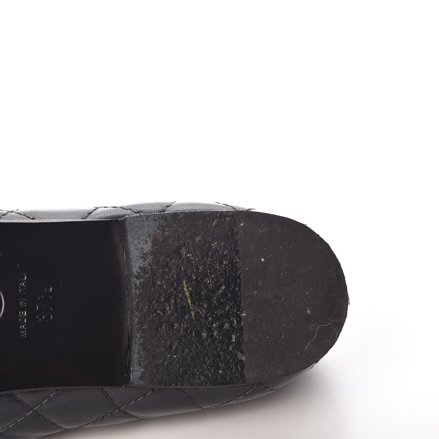 Chanel Lambskin Quilted CC Cap Toe Ballerina Flats 37.5 Navy 13 of 16