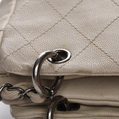 Chanel Distressed Caviar Outdoor Ligne Tote White 9 of 9