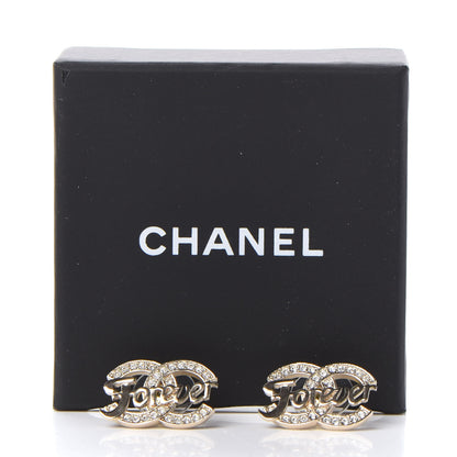 Chanel Crystal CC Forever Earrings Gold 5 of 5