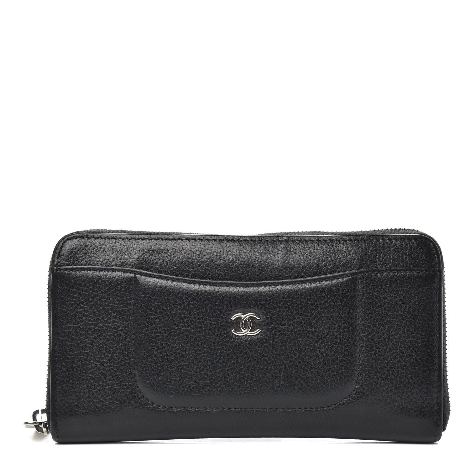 Chanel Grained Calfskin Neo Executive Zip Around Wallet Black 1 of 11