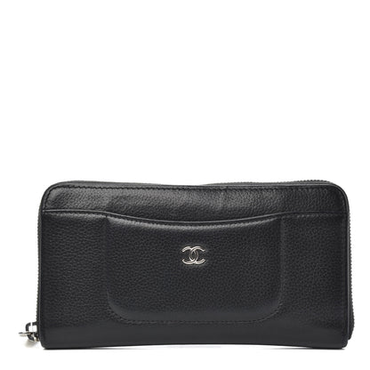Chanel Grained Calfskin Neo Executive Zip Around Wallet Black 1 of 11