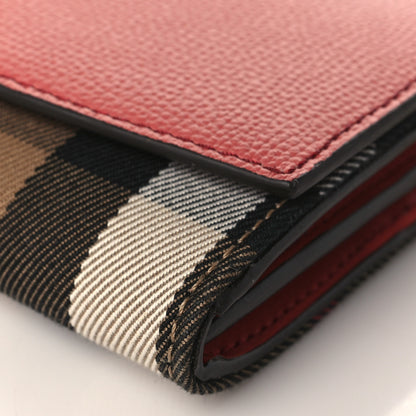 Burberry Grainy Calfskin House Check Henley Wallet On Chain Cinnamon Red 8 of 8