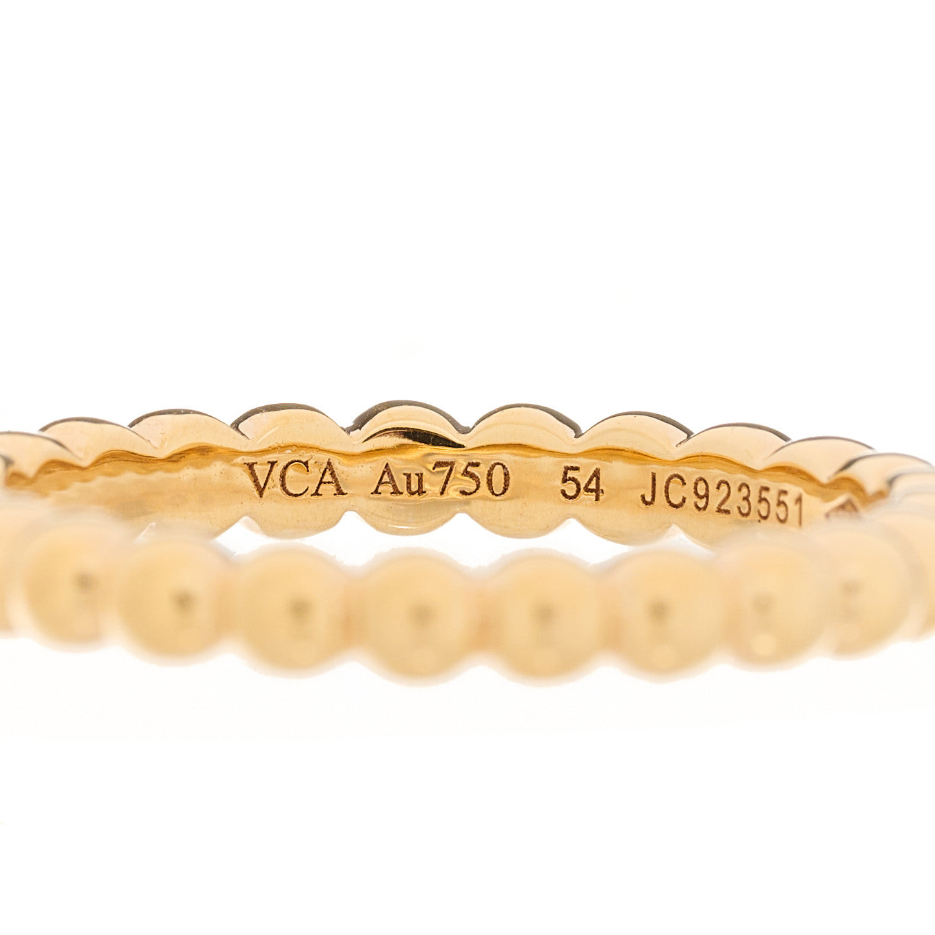 18K Rose Gold Medium Perlee Ring 54 6.75