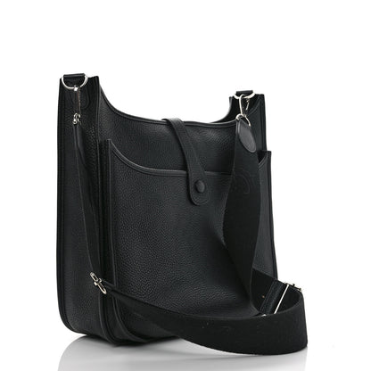 Hermes Taurillon Clemence Evelyne III GM Black 3 of 8