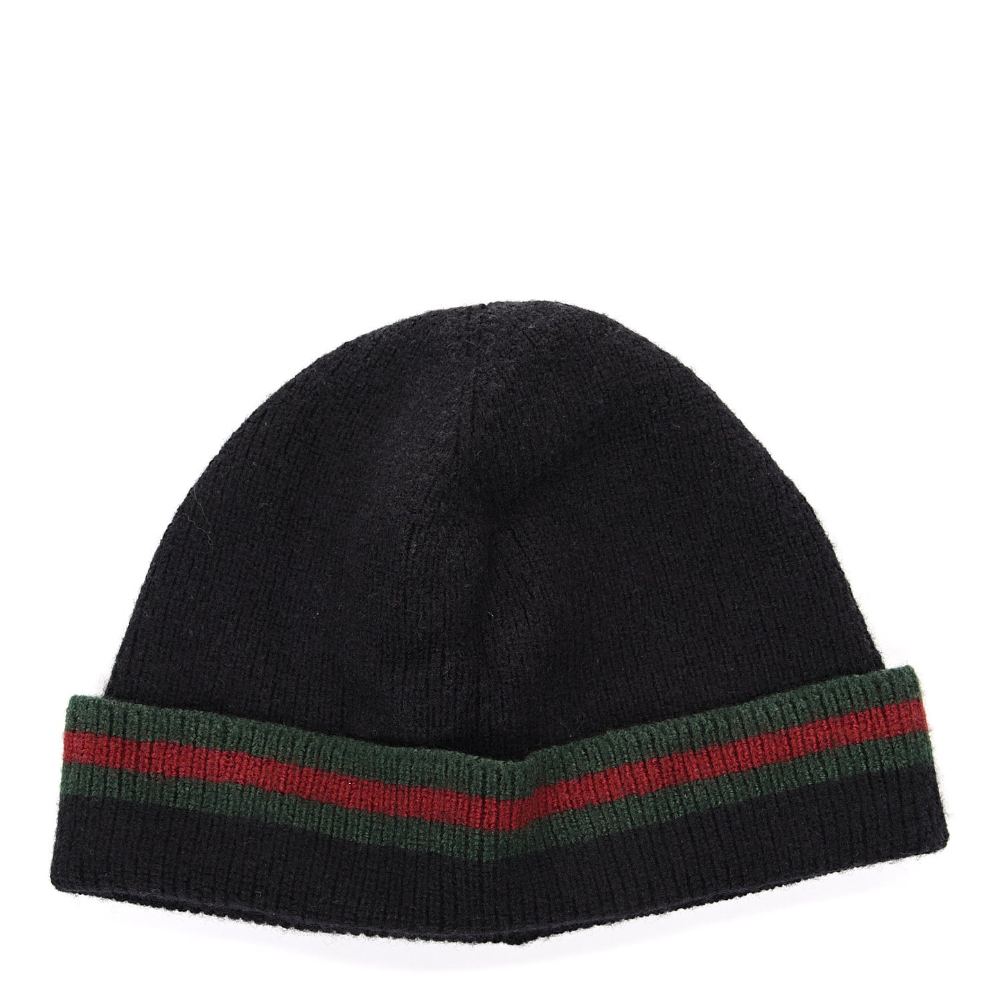 Wool Silk Web Beanie Hat L Black