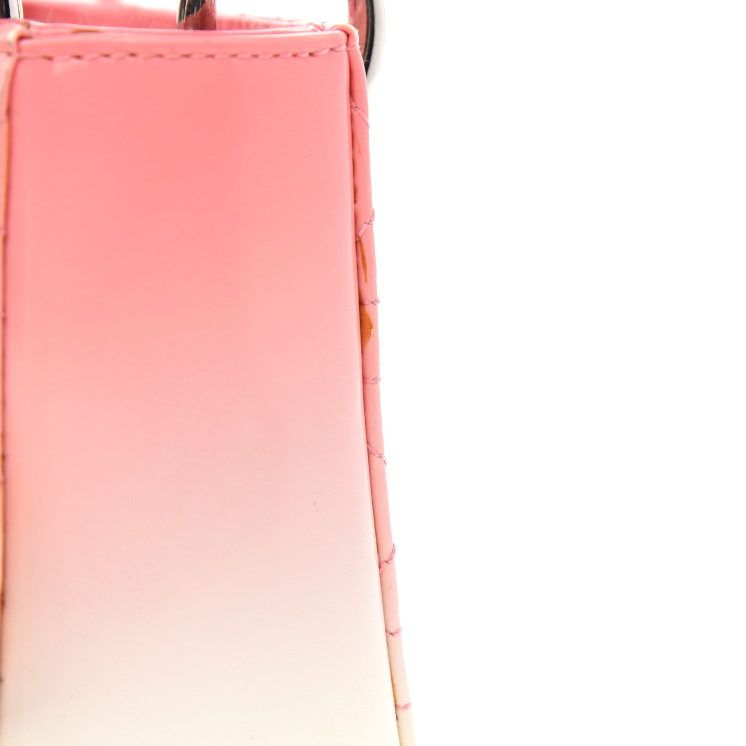 Christian Dior Patent Cannage Gradient Nano Lady Dior Pink White 10 of 11