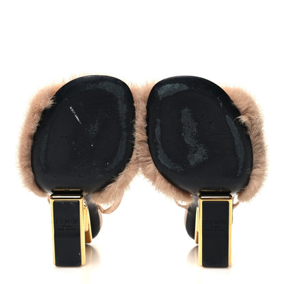 Fendi Mink Vitello Fendi First 95mm Slide Sandals 37 Pink 5 of 10