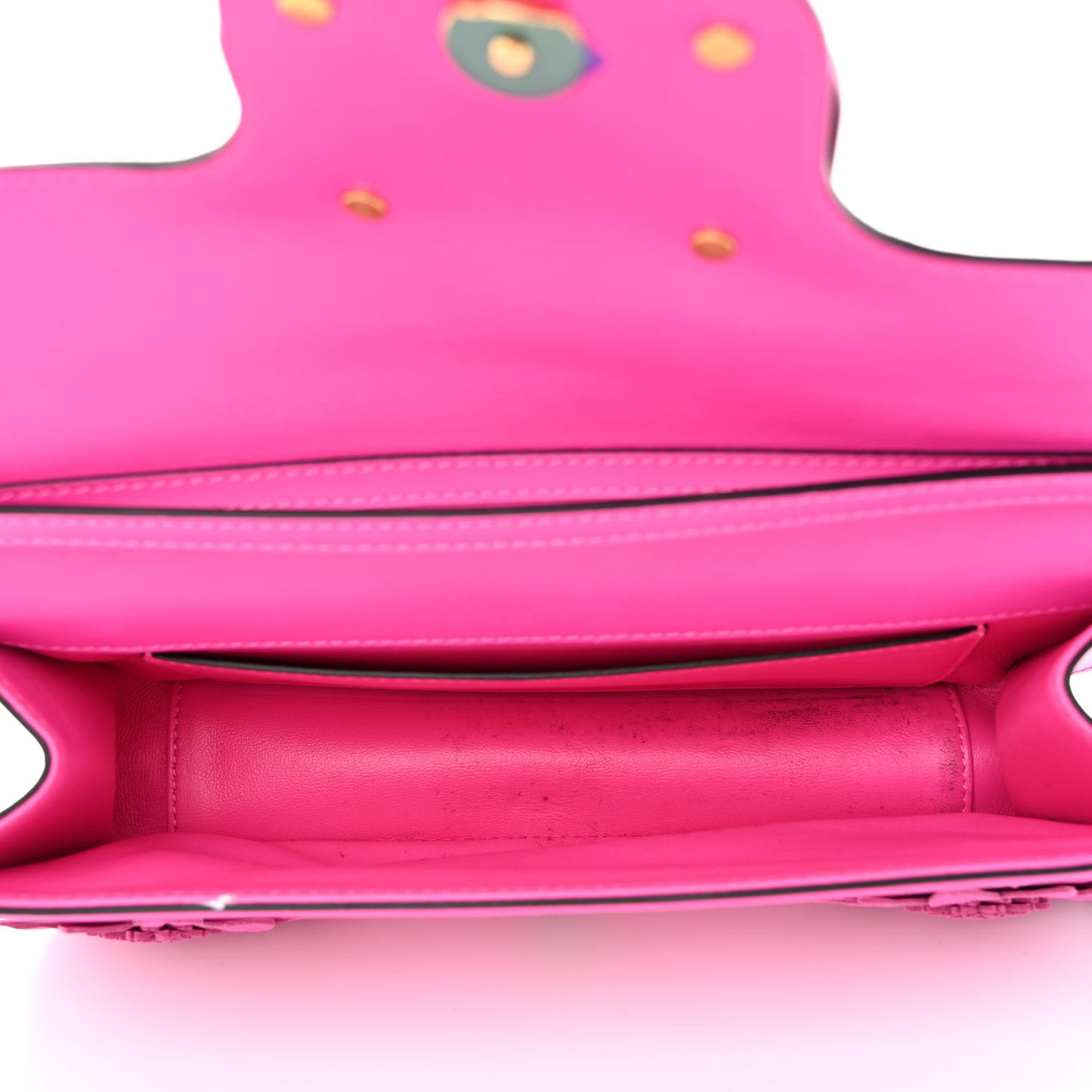 Calfskin Floral Embellished Monochrome Vlogo Loco Shoulder Bag Pink PP