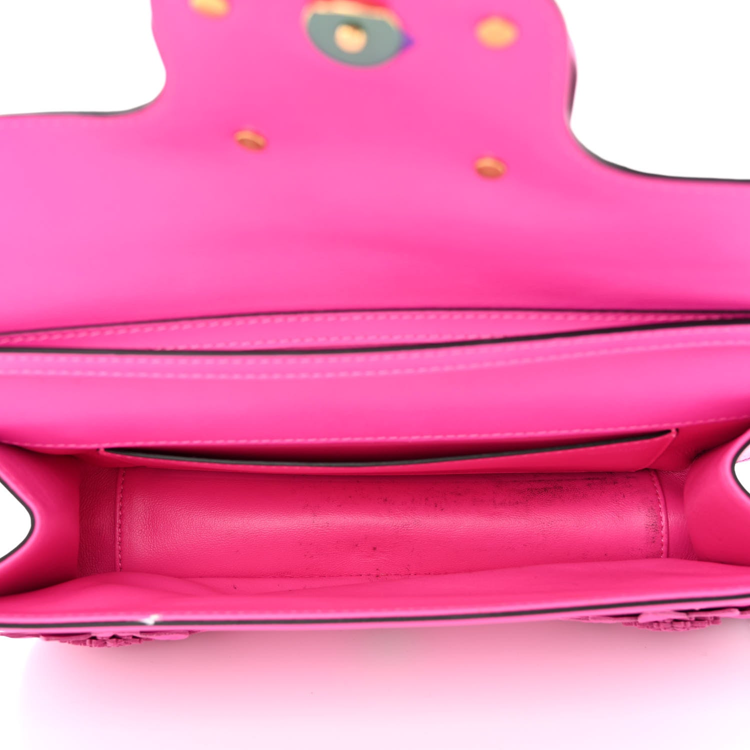 Valentino Garavani Calfskin Floral Embellished Monochrome Vlogo Loco Shoulder Bag Pink PP 5 of 12