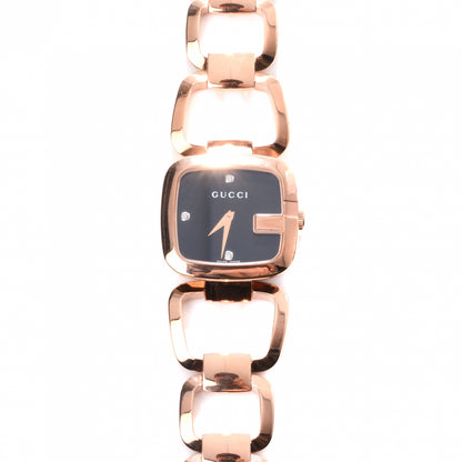 Gucci Stainless Steel Diamond 24mm G-Gucci Square Quartz Watch Rose 1 of 4