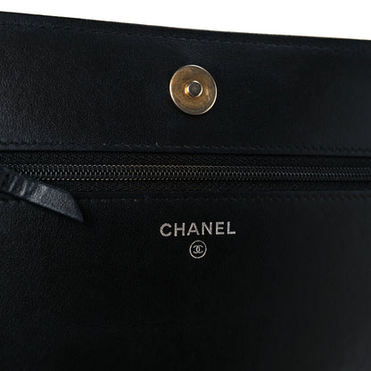Chanel Aged Calfskin Quilted Gabrielle Wallet On Chain WOC Black 6 of 11