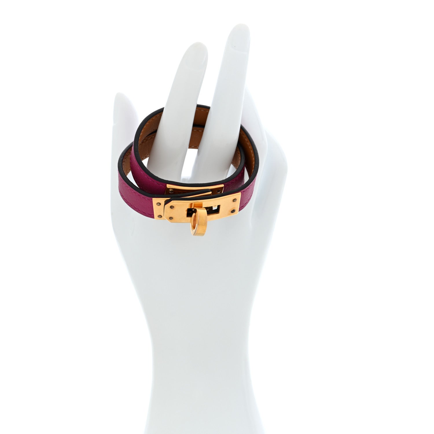 Hermes Swift Kelly Double Tour Bracelet T2 Rose Pourpre 2 of 5