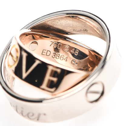 Cartier 18K White Pink Gold 5.5mm Astro LOVE Ring 48 4.5 4 of 6