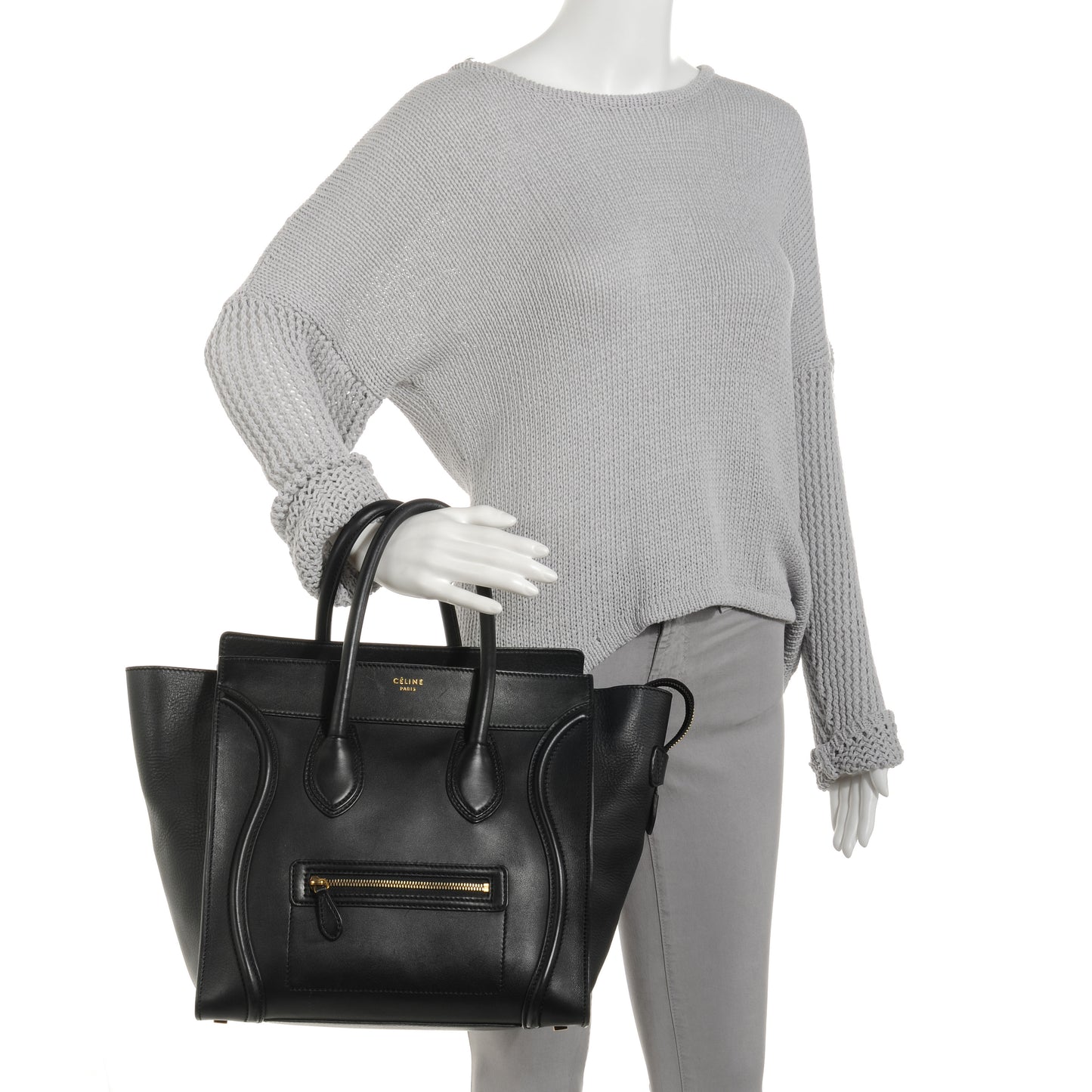 Smooth Calfskin Mini Luggage Black