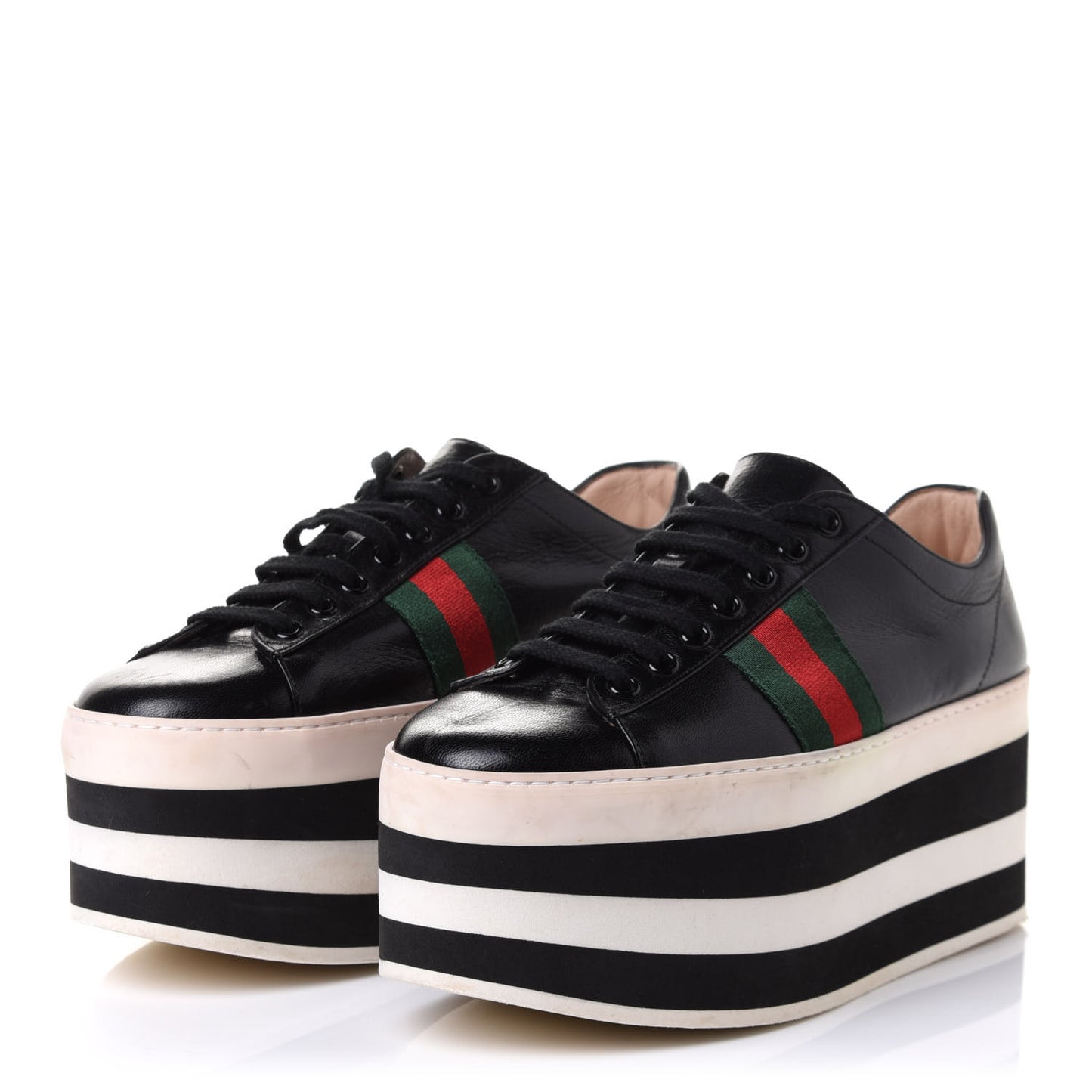 Malaga Kid Peggy Platform Sneakers 37.5 Black White