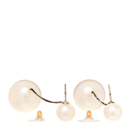 Chanel Pearl CC Chain Drop Earrings Gold 3 of 5