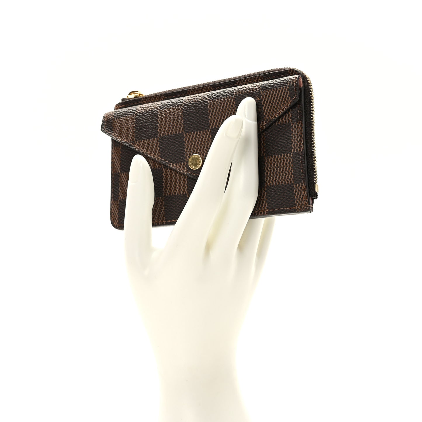 Damier Ebene Recto Verso Card Holder Rose Ballerine